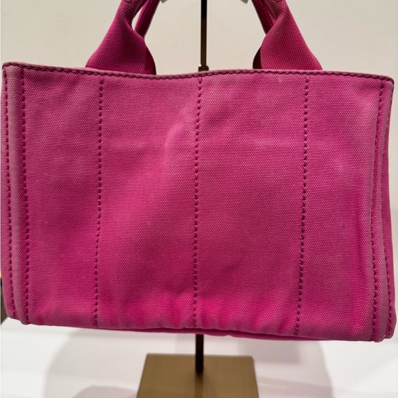 Prada Small Canapa distressed denim tote - Picture 12 of 13